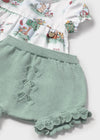 Completo short in tricot per neonata Mayoral Newborn 1257