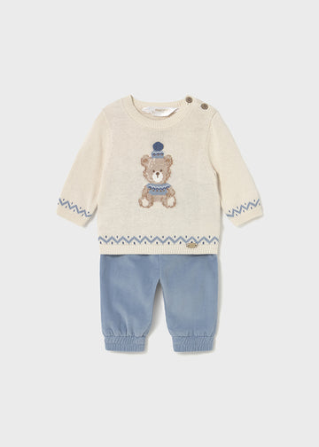 Completo pantalone lungo e maglia per neonato Mayoral Newborn 2580