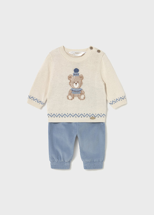 Completo pantalone lungo e maglia per neonato Mayoral Newborn 2580