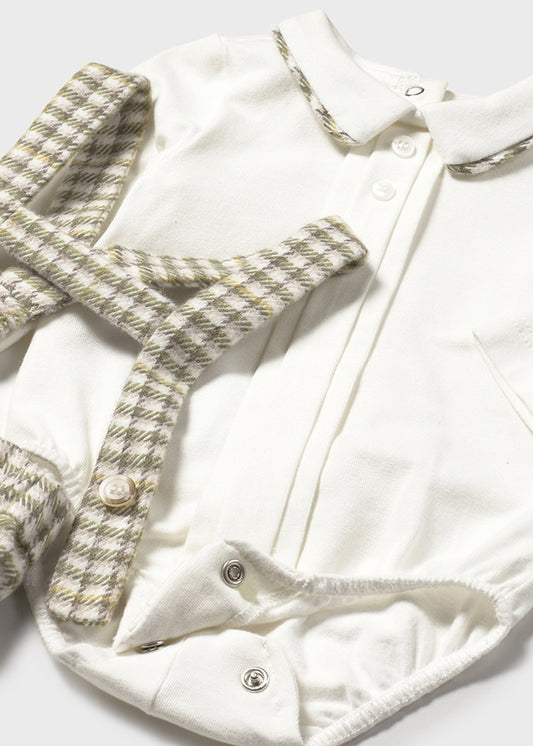 Completo pantalone corto con body per neonato Mayoral Newborn 2258