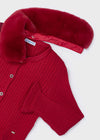 Cardigan in maglia colletto pellicciotto bambina Mayoral 4362