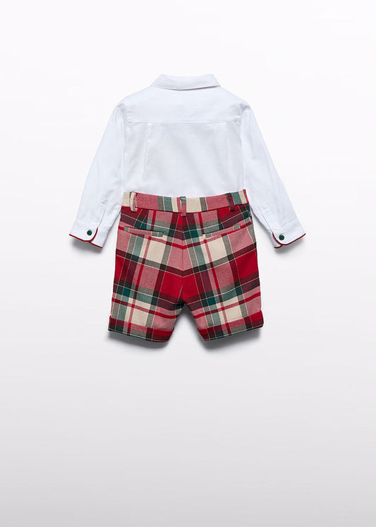Completo bermuda scozzese bambino Abel&Lula 15706