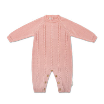 Tutina Treccia Rosa 100% lana merino NannaFruFru 725