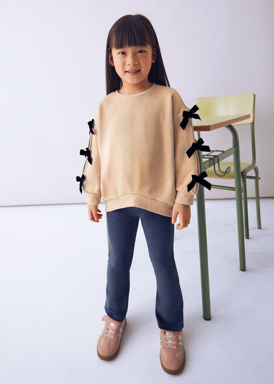 Completo leggings e felpa fiocco bambina 4725