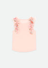 Toni Ruffle Trim Top Peach Primrose Angel's Face