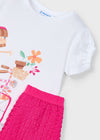 Completo shorts fantasia e maglietta bambina Mayoral 3211