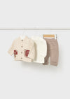 Completo pantalone 3 pezzi in tricot per neonato Mayoral Newborn 2571