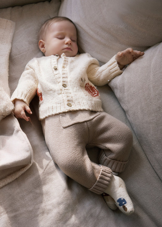 Completo pantalone 3 pezzi in tricot per neonato Mayoral Newborn 2571