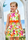 Vestito fiori con fiocco Mayoral bambina 3919