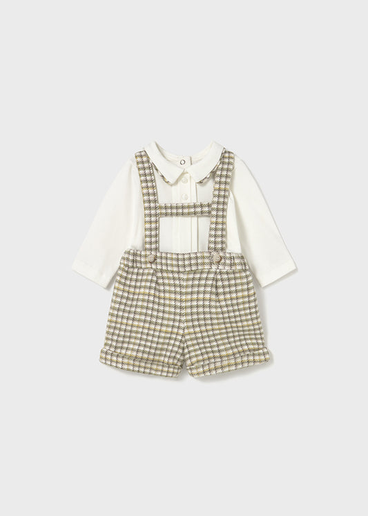 Completo pantalone corto con body per neonato Mayoral Newborn 2258