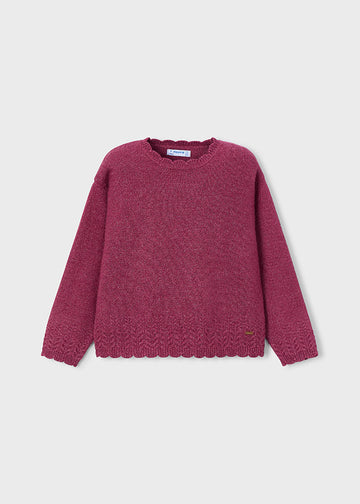 Maglione tinta unita bambina Mayoral 4302