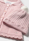 Cappotto e cappello in tricot per neonata Mayoral Newborn 2412