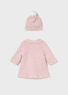 Cappotto e cappello in tricot per neonata Mayoral Newborn 2412