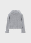 Cardigan colletto pellicciotto bambina Mayoral 4311