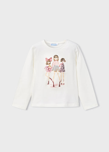 Maglietta con bambole bambina Mayoral 4011