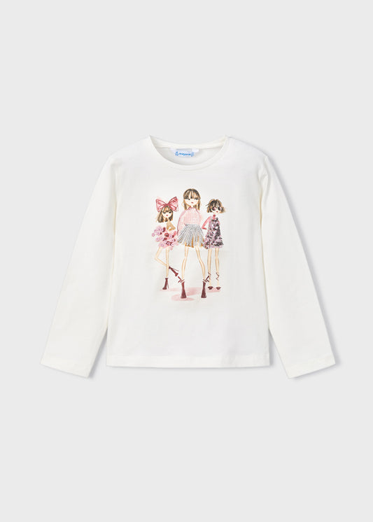 Maglietta con bambole bambina Mayoral 4011