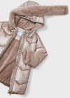 Giaccone metallizzato con cintura bambina Mayoral 4448