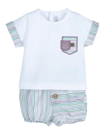 Completo t-shirt con culotte per neonato Calamaro Baby 11161