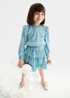 Completo gonna plissettata bambina Abel&Lula 5541