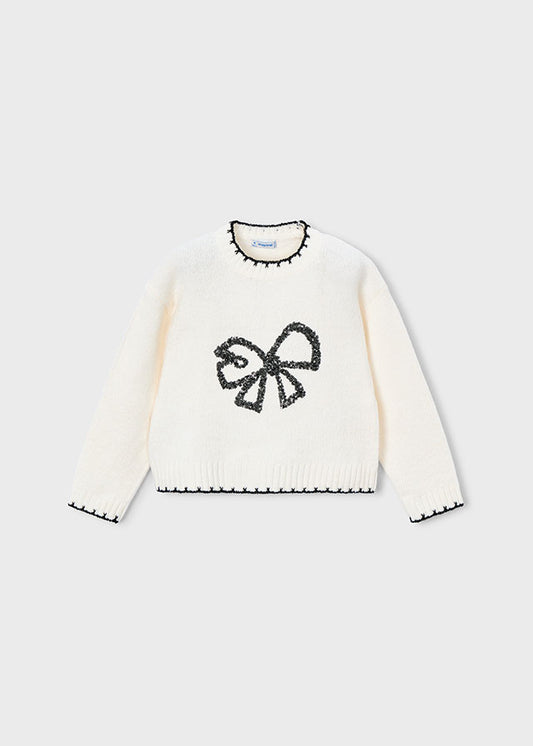 Maglione ricamo lustrini bambina Mayoral 4305