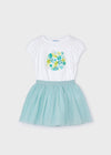 Completo t-shirt e gonna in tulle Mayoral bambina 3953