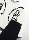 Completo pantalone maglia ricami bambina Abel&Lula 5729