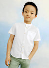 Camicia colletto coreana lino per bambino Mayoral 3113