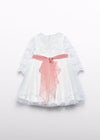 Abito tulle fusciacca contrasto neonata Abel&Lula 5502