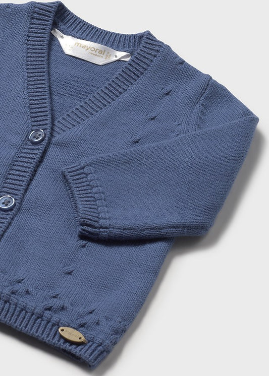 Cardigan con collo a V in tricot per neonato Mayoral Newborn 2338